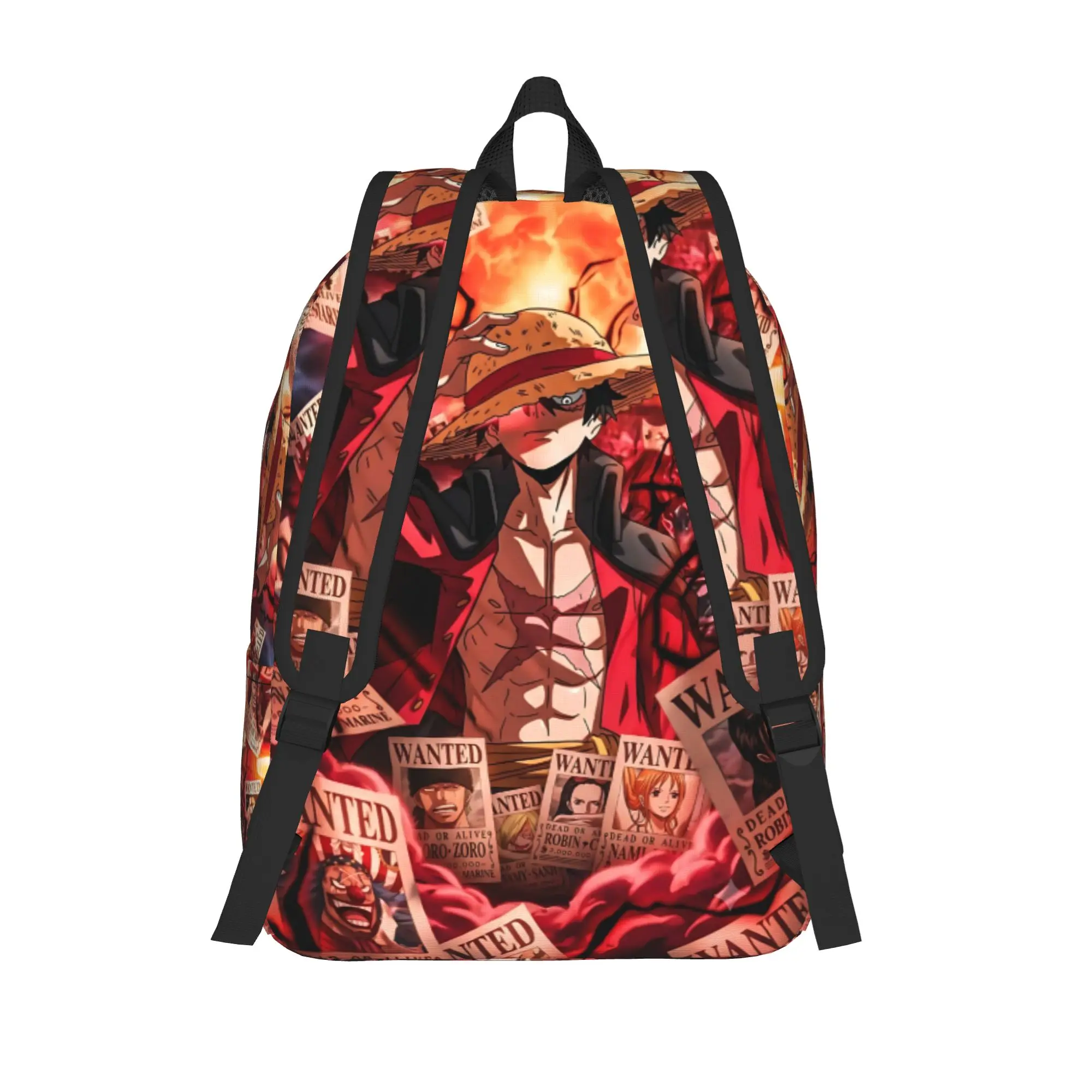 Fashion One Piece Monkey D Luffy Backpack  Mochilas Dual-Use High School Retro Washable Rucksack - view 2