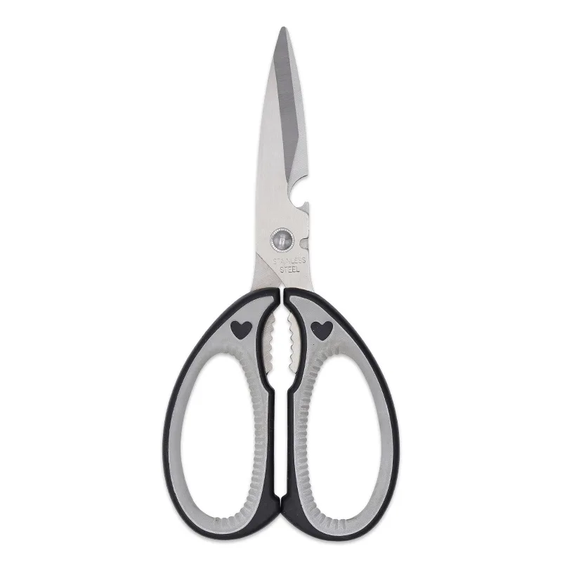 Dobeli 2.5mm Thick Stainless Steel Sharp Shear  Korean Barbecue Clips PP TPR Multi Functional Kitchen Scissors for Meat Fish