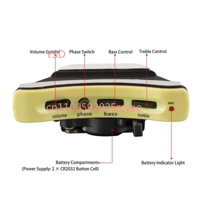 B1G Guitar Pickup Preamp Musical Instrument Pickup with Volume & Tone Control Musical Pickup