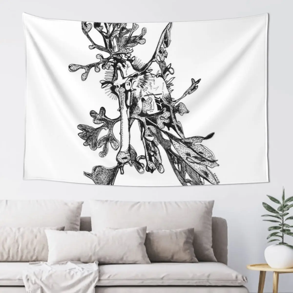 

Carl the Leafy Seadragon Tapestry House Decorations On The Wall Room Design Tapestry
