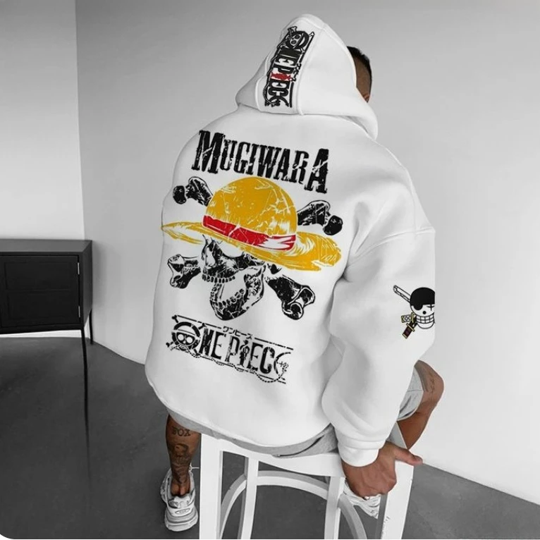 

Men's Clothing One Piece Print Oversized Hoodie Sweatshirt Women Long Sleeve Y2k Clothes Autumn Winter Sweater Cotton Top Unisex