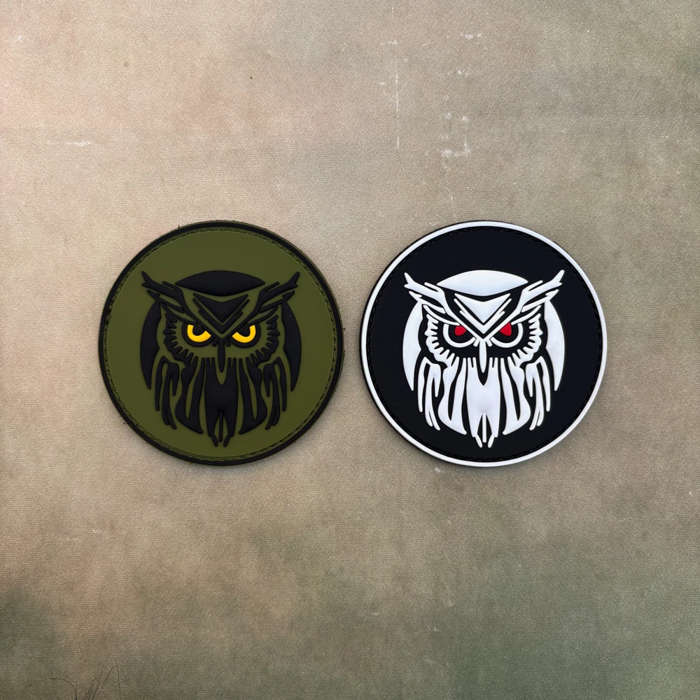 

Нашивка из ПВХ с совой, тактический жилет/слинг, значок, наклейка, нашивка из ПВХ со светящимся эффектом, подложка на крючке и петле, нашивка для мораля, наклейка на рюкзак, нашивка для одежды, мягкая резина
