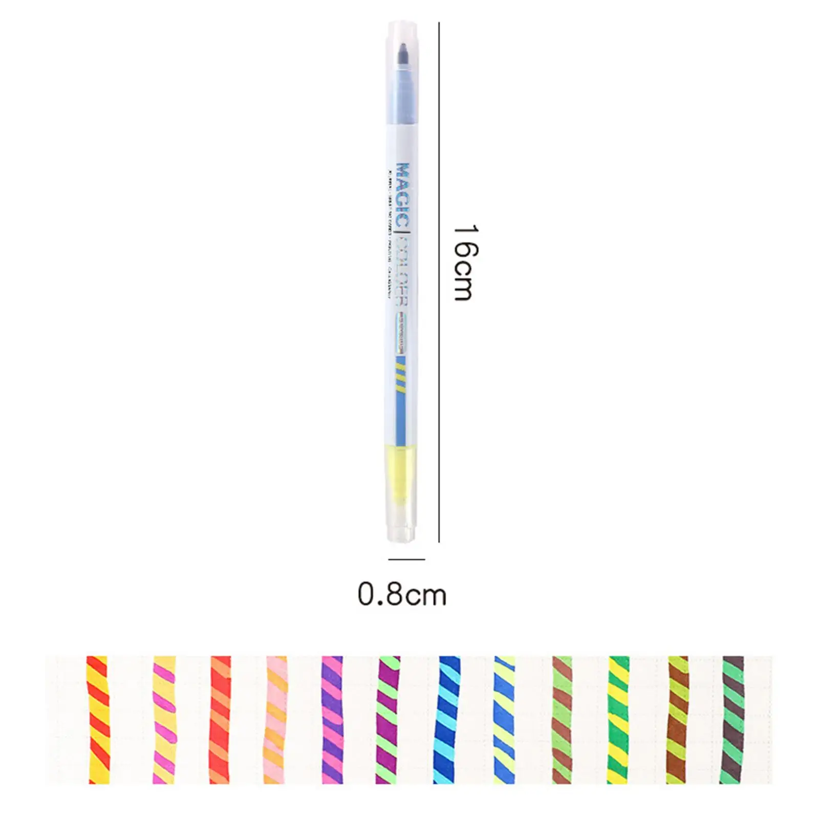 12x Colored Pen Highlighter Pen for Art Project Scrapbook Diaries
