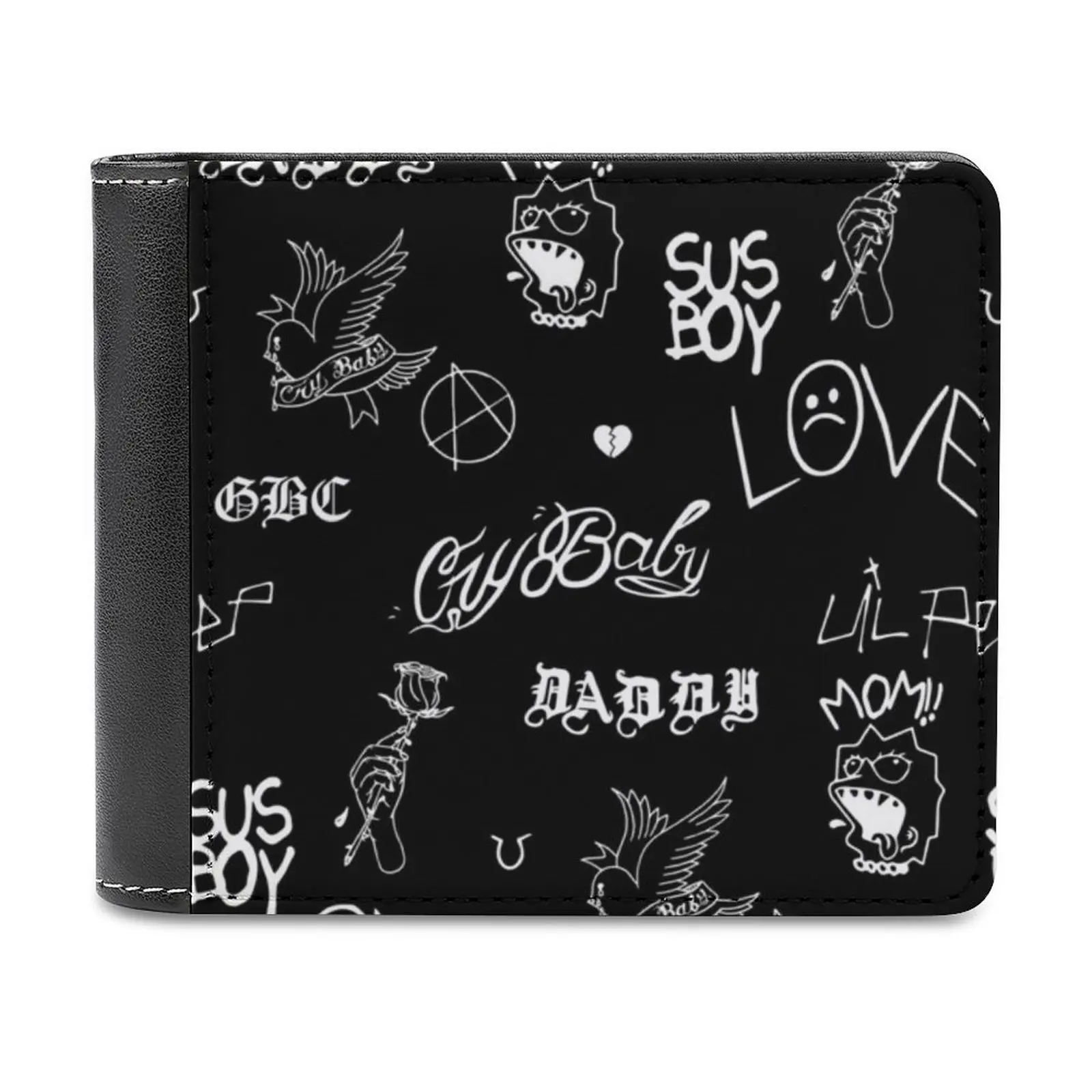 Lil Peep Tattoos Men's Wallet Purses Wallets New Design Dollar Price Top Men Leather Wallet Lil Peep Lil Peep Tattoos