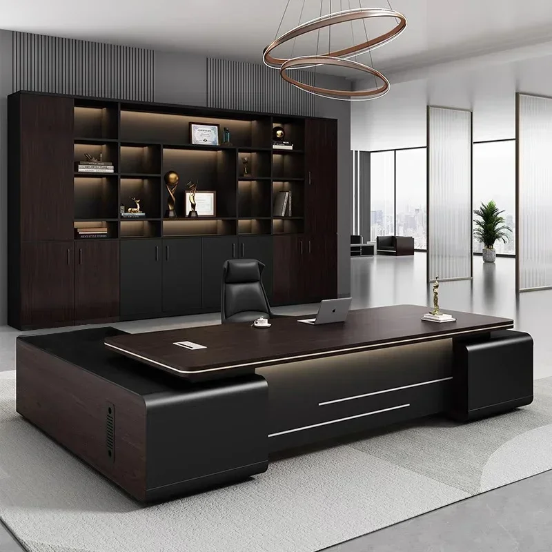 Wooden White Office Desks Storage Simple Strong Luxury Cheap Office Desks Modern Corner Large Escrivaninha Work Station Table
