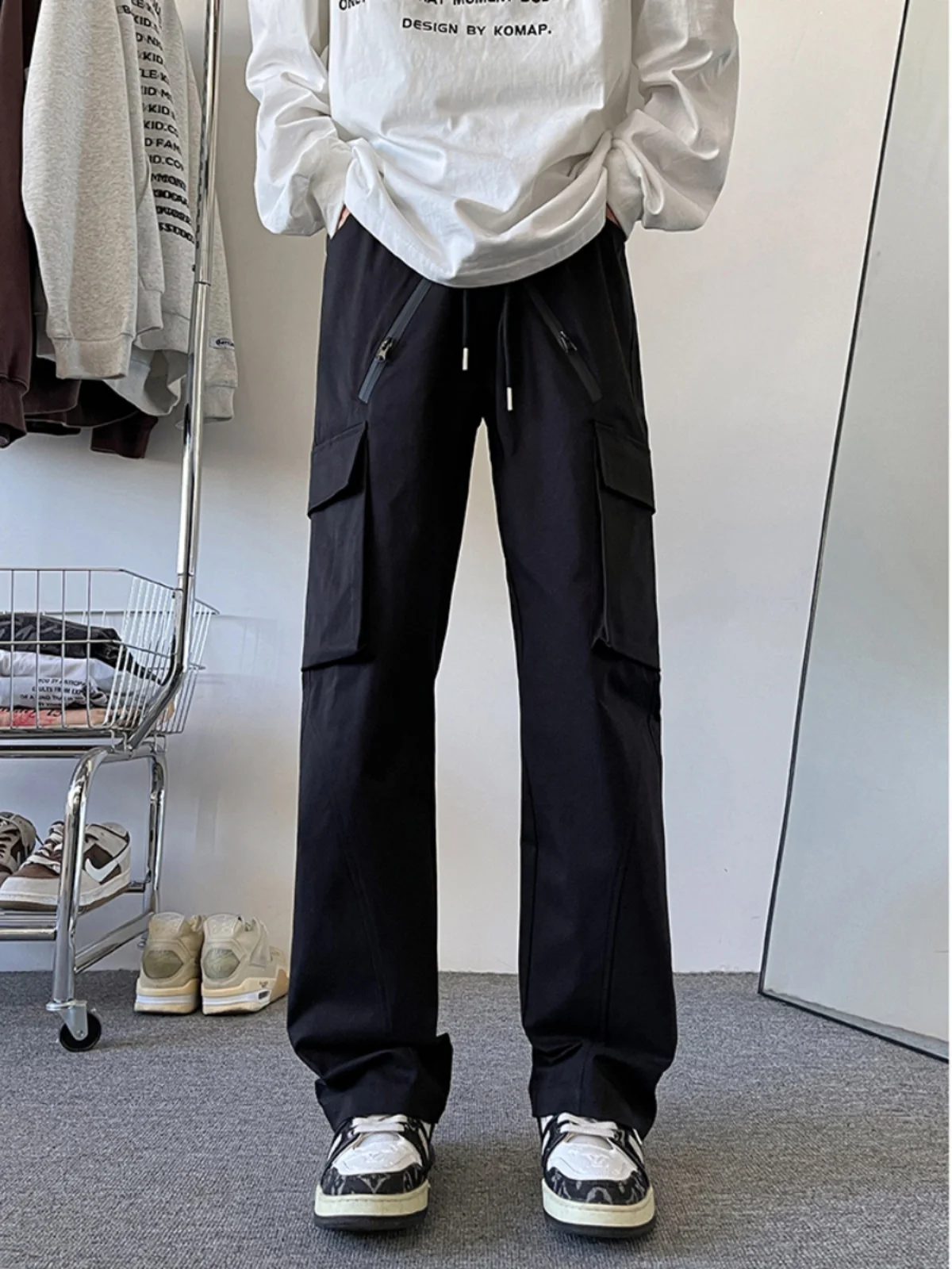 

Мужские повседневные брюки-карго, весна-осень 2024, новые модные брюки для активного отдыха, рабочая одежда, ретро-брюки в японском стиле, утилитарные брюки