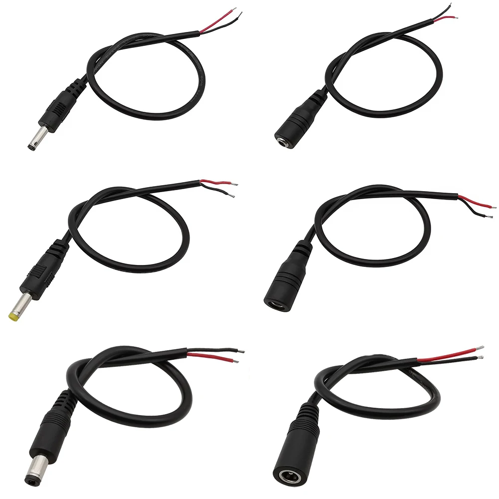 5/10Pcs DC Power 3.5 x 1.35mm 4.0 x 1.7mm 5.5 x 2.1mm Male Female Plug Cable Connector Wire Extension Cords DIY Repair Cable