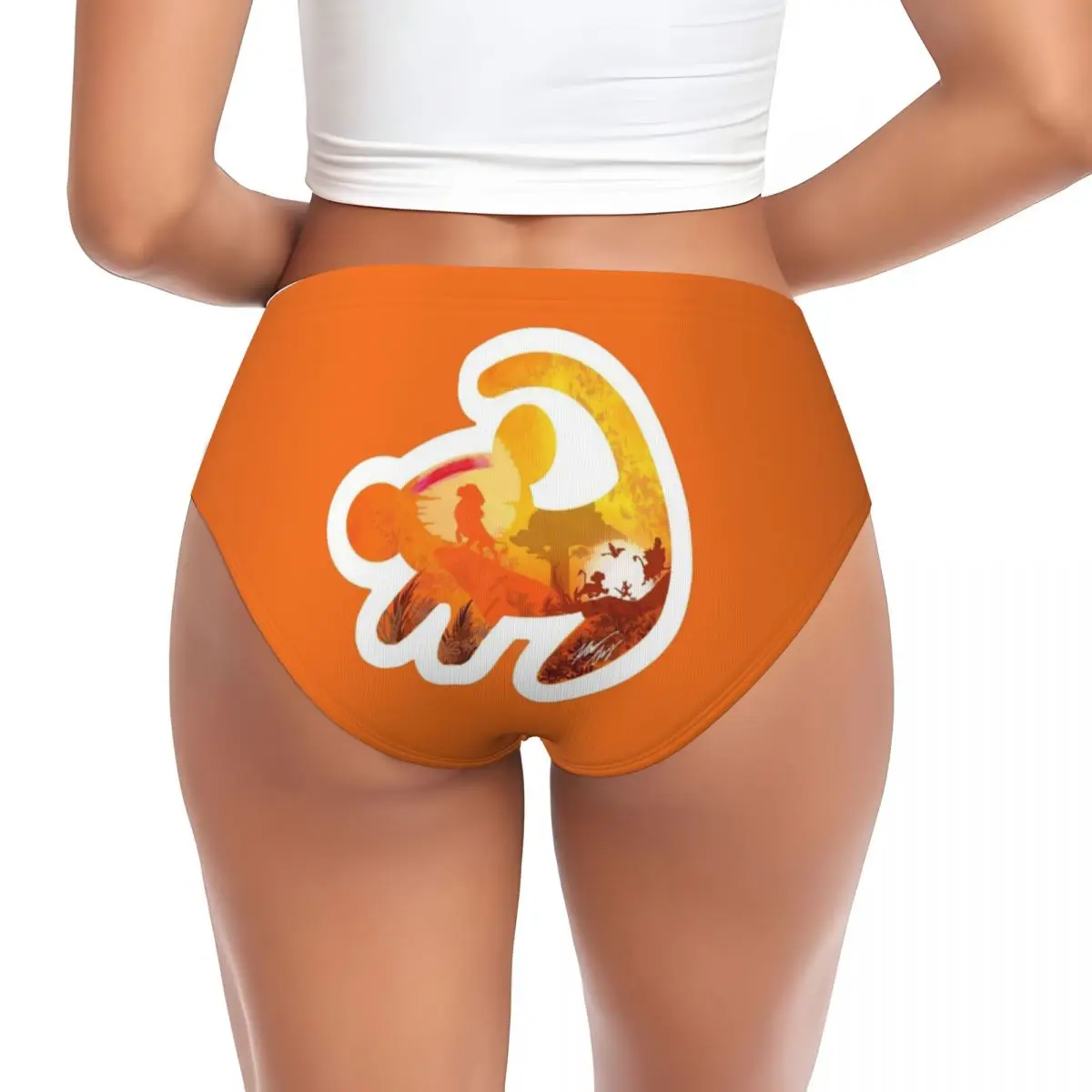 Calcinha Stretch Respirável para Mulheres, Cuecas Personalizadas O Rei Leão Simba, Roupa Interior