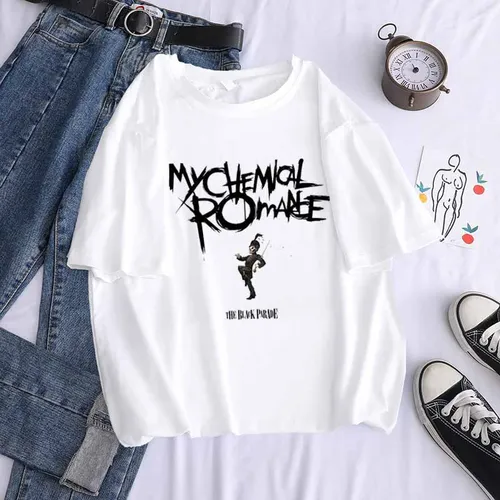 Imagen 2 del producto Camiseta con estampado de My Chemical Romance para Hombre y mujer, camisa con estampado de Three Cheers for Sweet Revenge, XS-4XL de verano