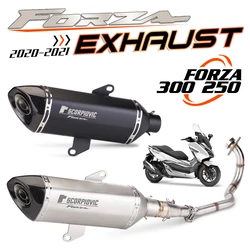 For Forza300 Forza 300 Motorcycle Exhaust Muffler Modified Connection Middle Tube Link Pipe 51mm With Removeable DB Killer