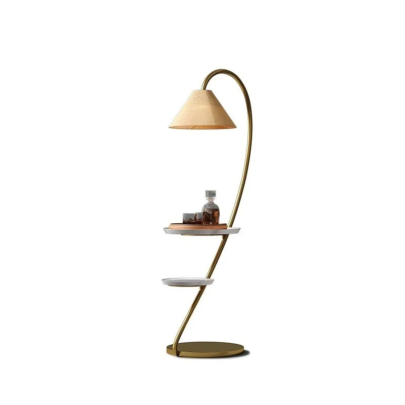 Modern natural marble corner a few, villa living room swan side a few body floor lamp