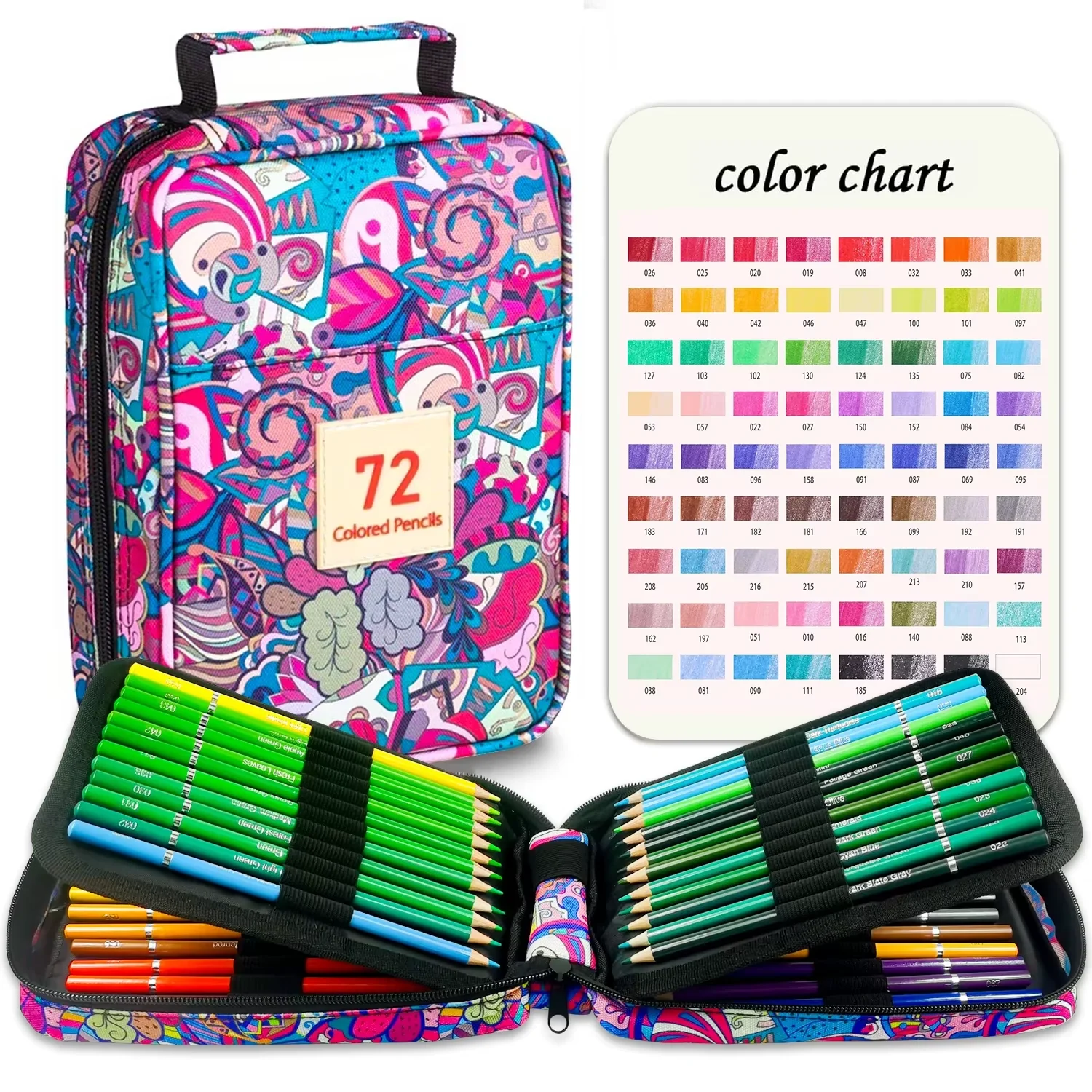 72/120/180 Farbstift-Set – Lebendige Buntstifte im Aquarell-Stil, radierbar, perfekt für Künstler und Anfänger, Künstlerbedarf