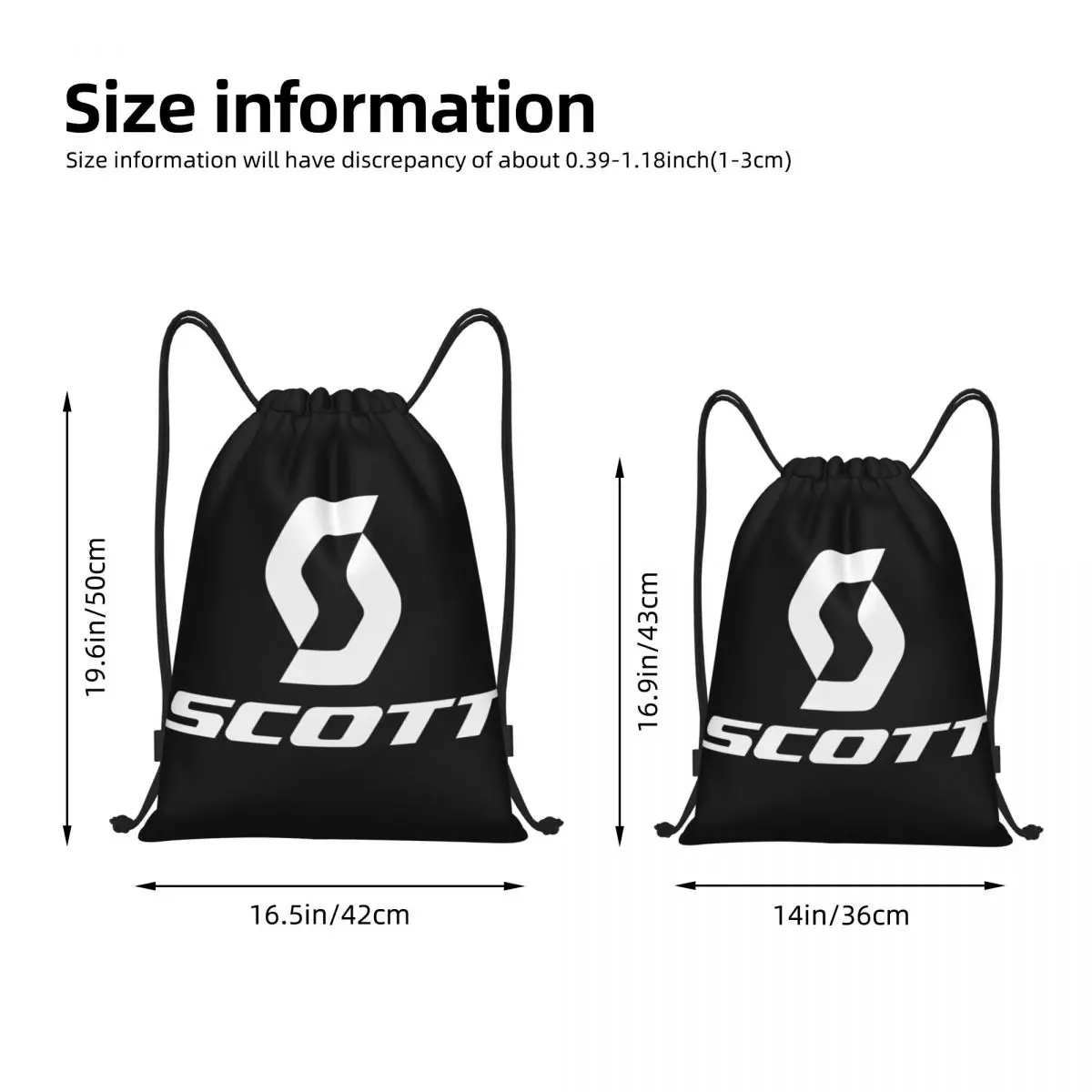 Scotts Bicycle Logo Backpack Drawstring Soccer Bags Gym Bag Water Resistant Bike String Sackpack for Hiking