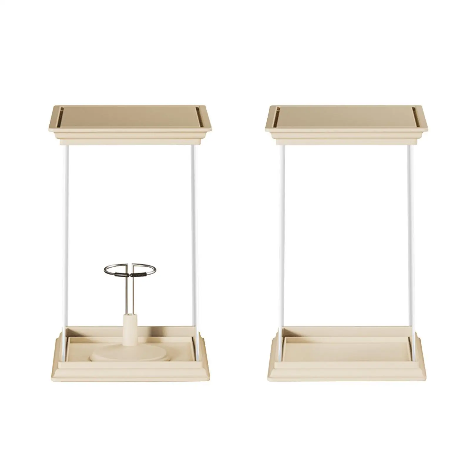 Clear Figure Display Case Doll Storage Box Doll Display Stand Showcase for Mini Figurine Small Toys Bedroom Office Desk