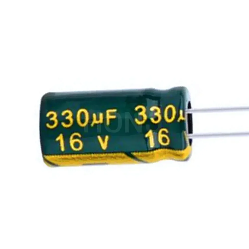 330uF 16V Aluminum Electrolytic Capacitor 6x12mm Low ESR High Frequency 16WV 330MFD 16VDC 16V330uF 330uF16V