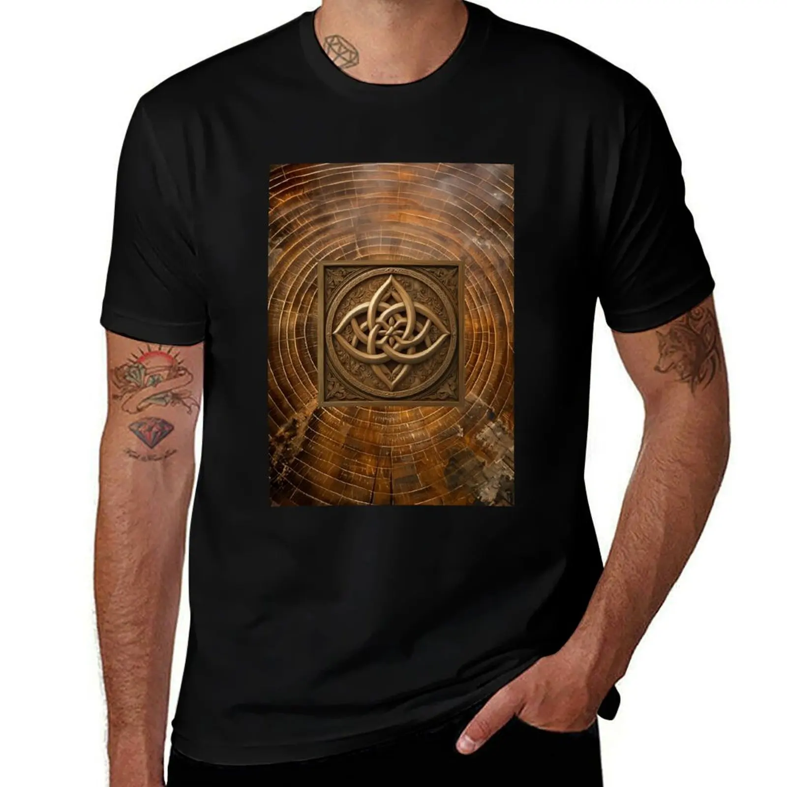 

Harmonious balance thanks to Triquetra logo T-Shirt Anime t-shirt Clothing croswit shirt man heavyweight t shirts for men