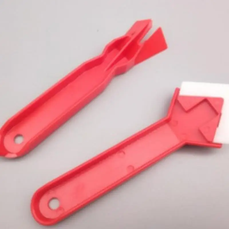 2Pcs Silicone Glass Sealant Scraper Tool Plastic Sealant Finishing Scraper For Bathroom Kitchen Window Construction