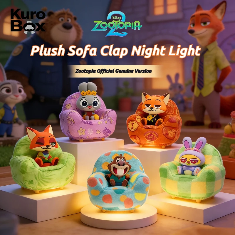

Official Licensed Zootopia Plush Sofa Night Light Blind Box Cute Collectible Figure Desktop Bedroom Decor For Anime Toy Fans