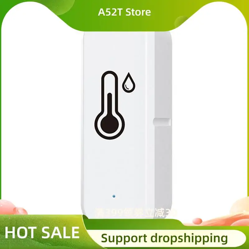 A52T Smart Life Home Compatible Wifi Temperature Humidity Sensor, Indoor Thermometer Hygrometer Monitor Work