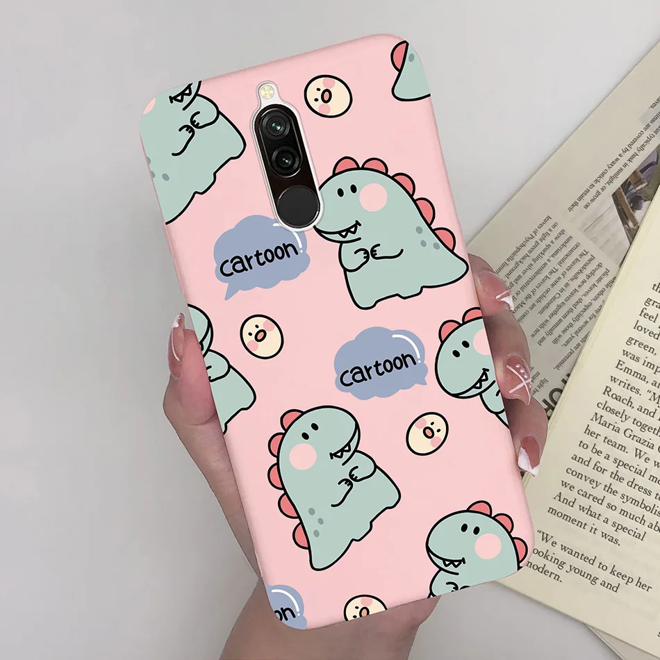 Soft Case For Xiaomi Redmi 8 Case Silicone Fundas Phone Back Cover For Redmi8 Case Flower Love Heart Bumper For Xiaomi Redmi 8