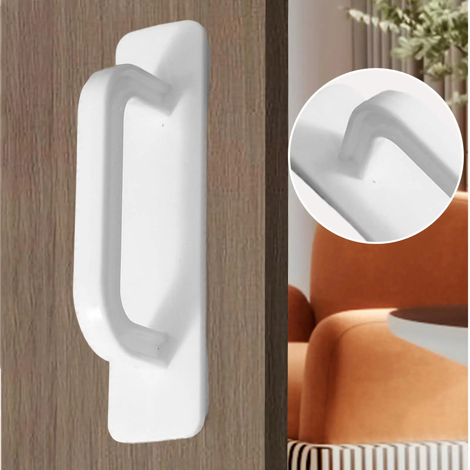 Gate Pull Handle No Drilling Cupboard Handle Pull Stick-On Push Pull Hardware For Kitchen Bedroom Living Room Study Balcony