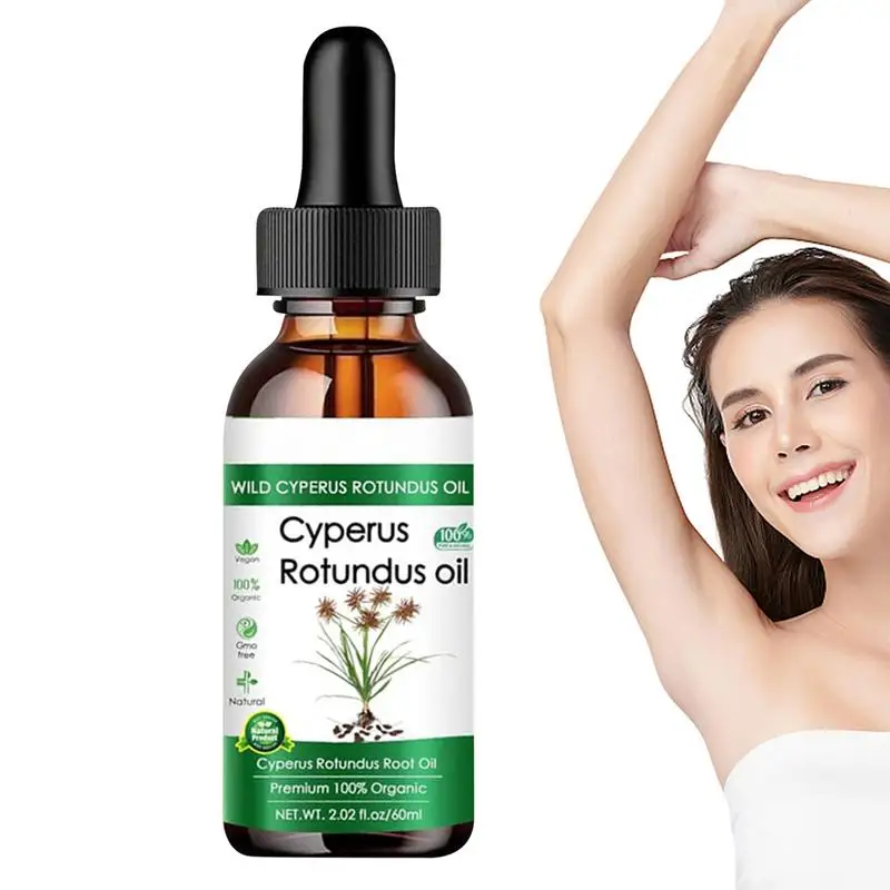 60ml Natural Fragrant Aconitum Oil Organic Hair Removal Pure Cyperus Oil For Reducing Body Hair Gentle Skincare Support