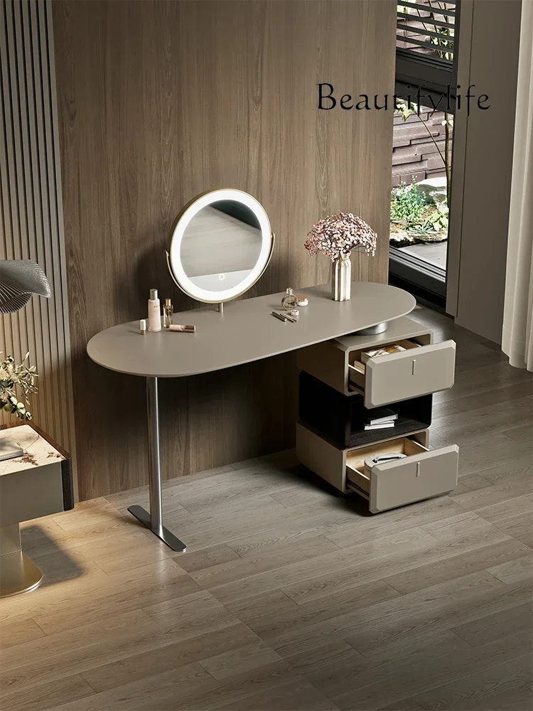 

LXItalian light luxury minimalist makeup table solid wood bedroom small apartment simple modern storage locker high senseSSS