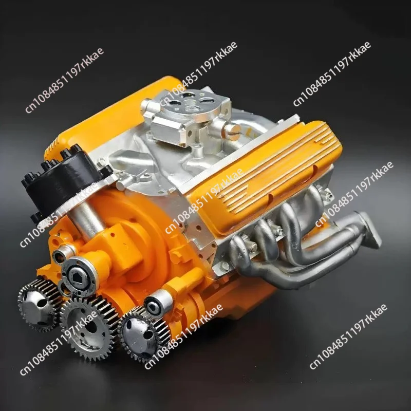 Resin V8 Engine Model Kit OHV Gas Engine Replica for Display Collection