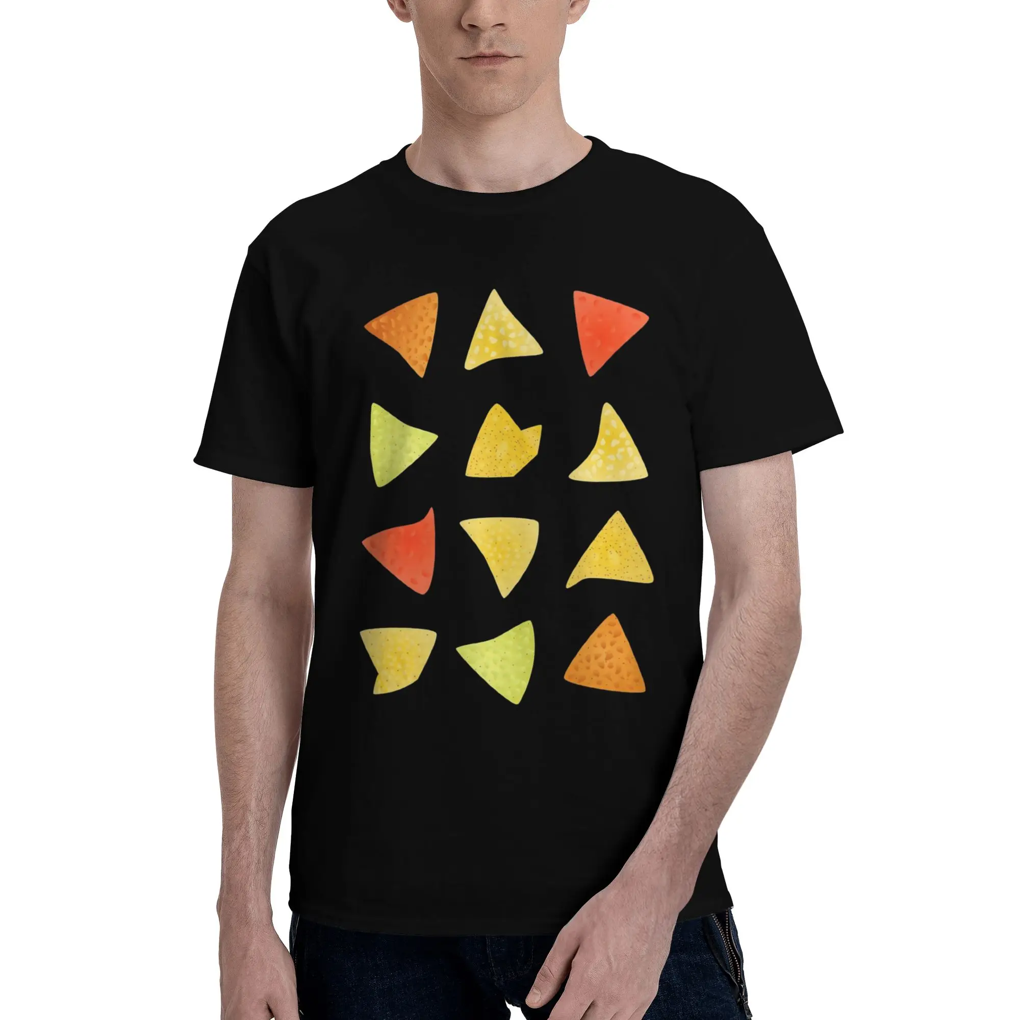 Camiseta divertida de algodón 100% con 1 diseño de sabor, camisetas D-Doritos para hombre