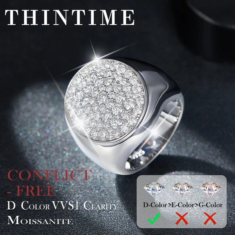 S925 Sterling Silver  Moissanite Ring for Men and Women, 18K Platinum Plated, Ideal for Engagement,,Holiday,Factory wholesale