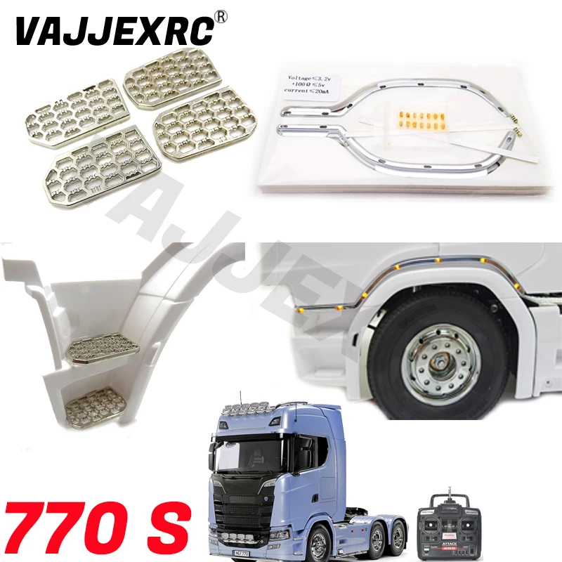 การแนะนำและรีวิวชุดไฟประตูรถแทรกเตอร์ RC รุ่น Metal Pedal Cab Door Light Kit สำหรับ Tamiya Scania 770 S 56368