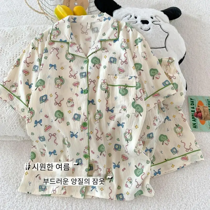 

Sanrio Cartoon Pajamas Hello Kittys Shorts Shorts New Style Sweet Casual Student Home Clothes Cute Thin Breathable Loose