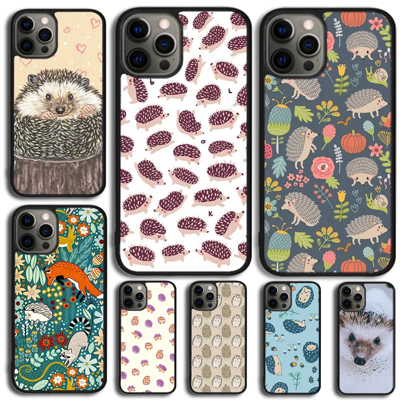 Kawaii Little hedgehog colored Phone Case For iPhone 16 15 14 13 12 Mini 11 Pro Max Plus X XS Max XR Cover Shell coque