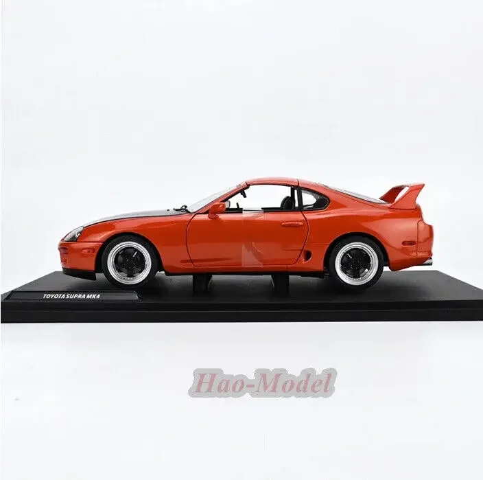 Solido 1/18 For TOYOTA SUPRA MK4 A80 Alloy Diecast Model Car Simulation Toys Boys Birthday Gifts Hobby Display Ornaments Orange