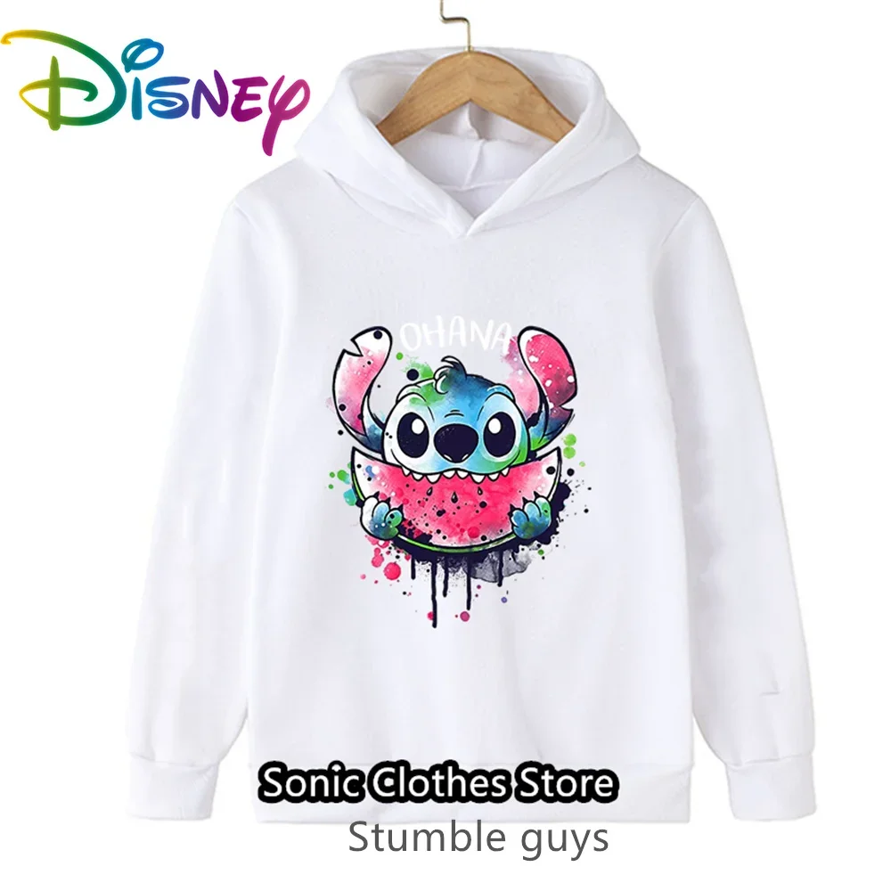 

Stitch Disney Fall Hoodie Girls Kids Soft Cotton Casual Activewear Streetwear