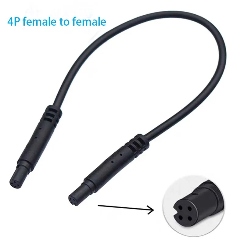 Driving Recorder Reverse View Camera Adapter Cable, 4-pin Male To Male Dual Female Extension Cable Conversion