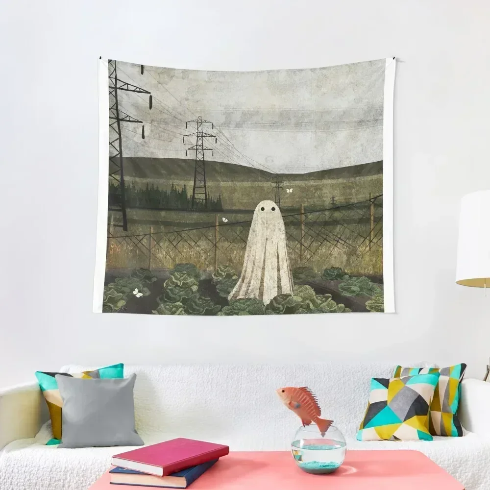 

There's A Ghost in the Cabbage Patch Again... Tapestry Mushroom Wall Hanging Tapestry