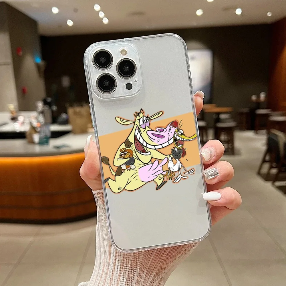 Cow and Chicken Phone Case For iPhone 15 14 13 11 12 Pro Max XS XR Shell