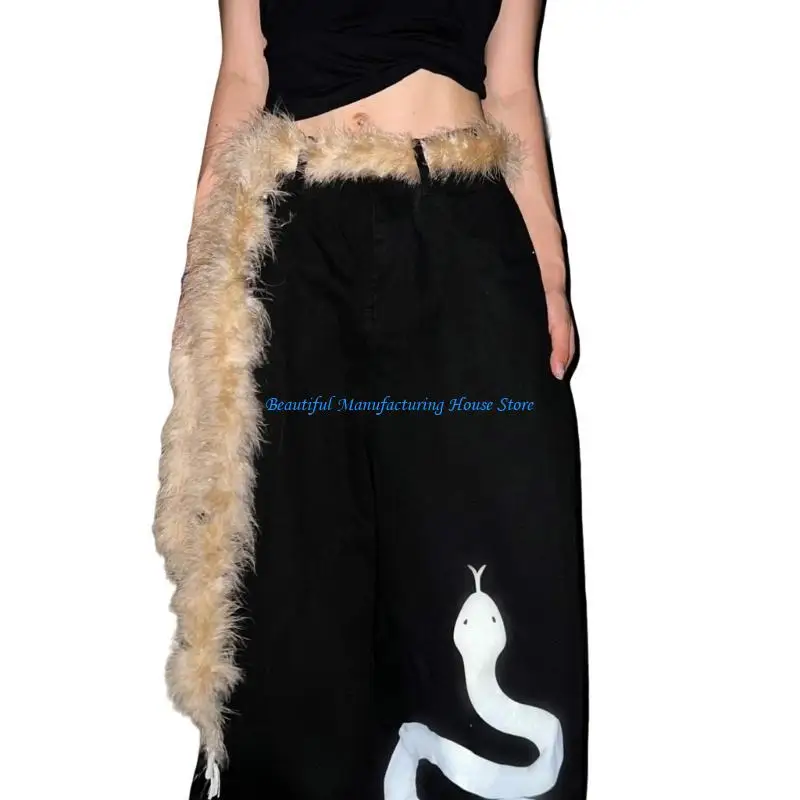 E56A حزام خصر أنيق بطول 2 ياردة من الكرمل للتنانير والفساتين والملابس الحرفية #2