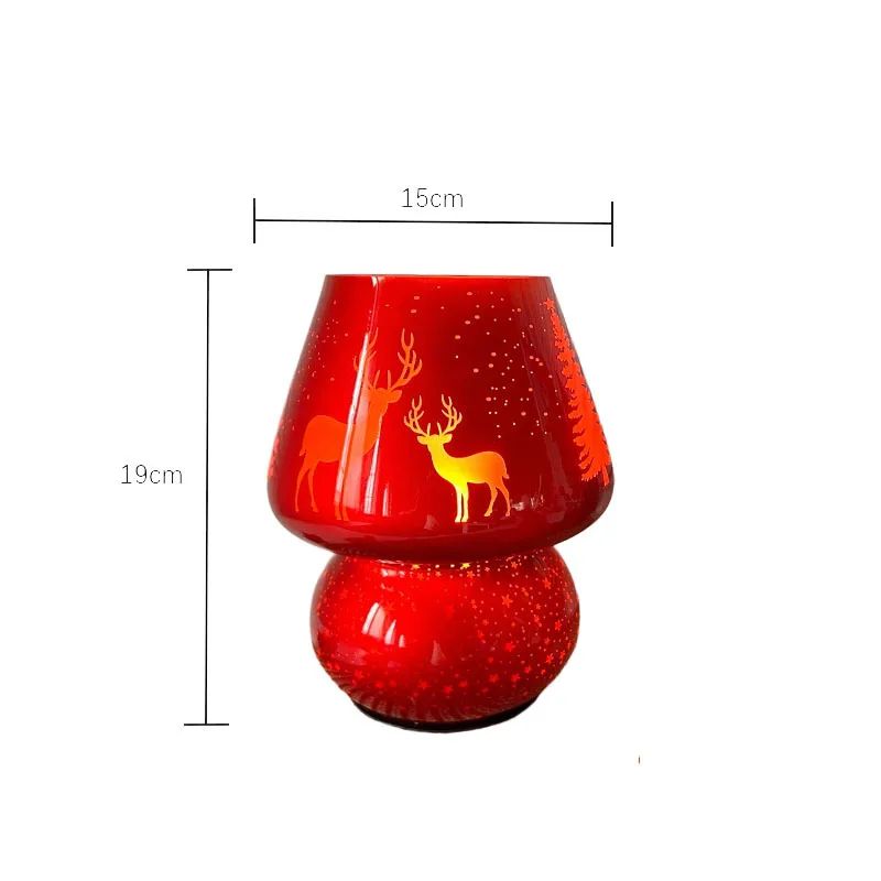 クリスマスキノコテーブルランプ雰囲気ナイトライト結婚式の寝室のベッドサイドランプ