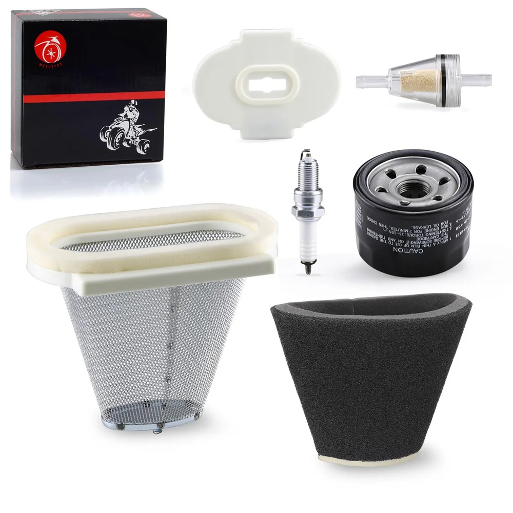 Air Filter & Cage Guide & End Cap Oil Filter Spark Plug For Yamaha Raptor 660R YFM660R 2001 2002 2003 2004 2005