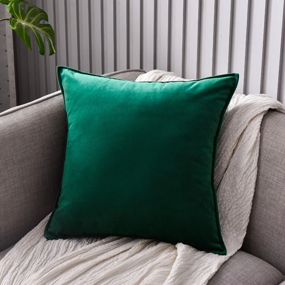 

Nordic Style Velvet Throw Pillow Cover Solid Color Skin-friendly Cushion Cover 60cm Large Size Sofa Pillowcase Bedding
