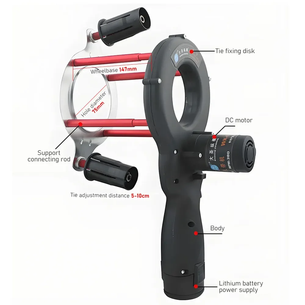 Automatic  Air Conditioner Insulation Pipe Wrap Copper Tube Wrapping Machine Tape Wrapping Machine Motorised Bundling Tools