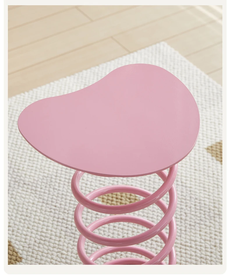 Multifunctional Pink Macaron End Table creative spring stool small household bench simple  shoe stool