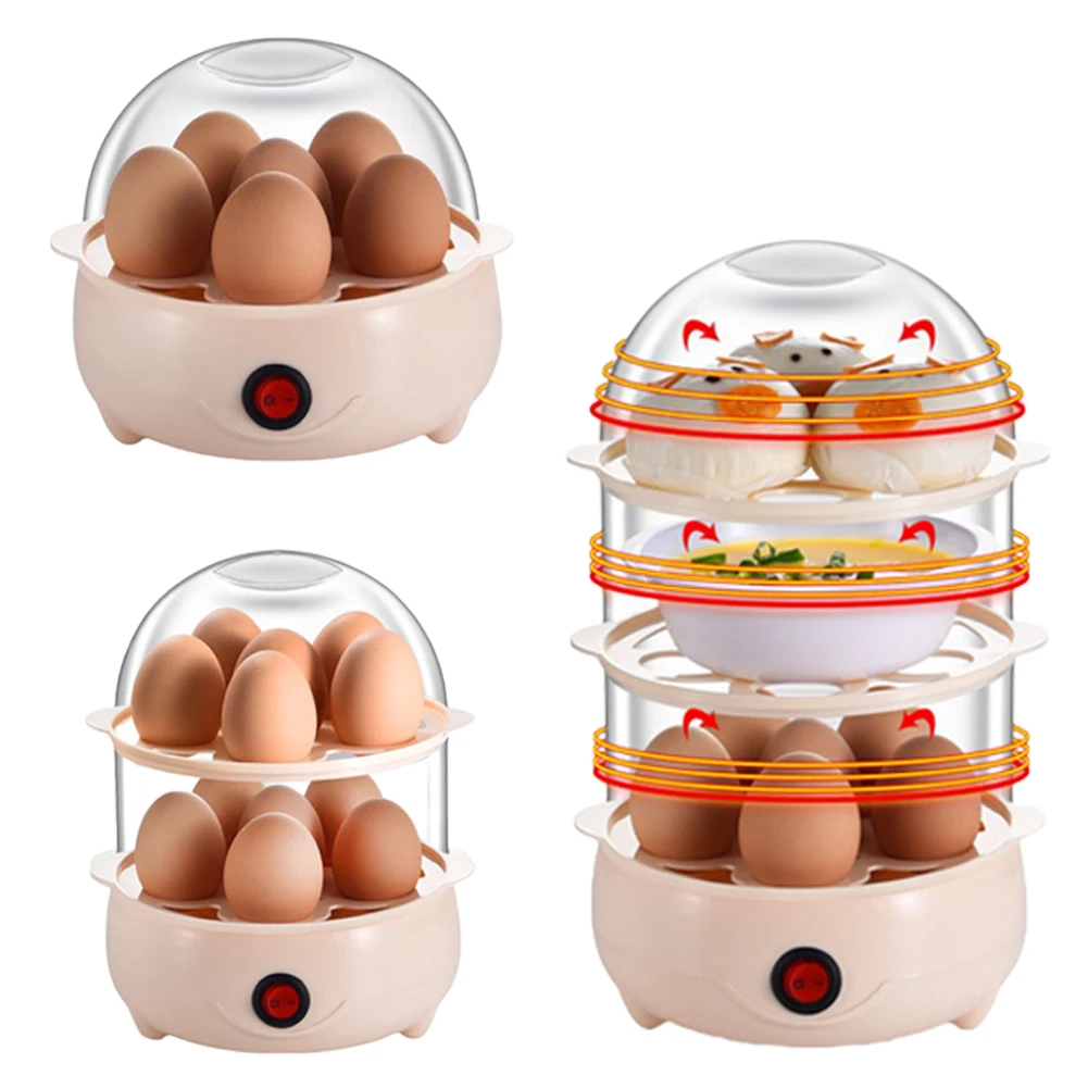 Rapid Egg Cooker, 6/12/18-Egg Capacity Soft Medium Hard Boiled Electric Egg Boiler, Multifunctional Kitchen Gadgets, Egg Poacher