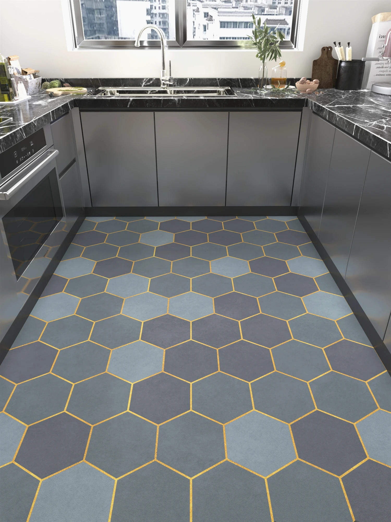 

Кухонный противоскользящий, маслостойкий коврик для всего пространства, водонепроницаемый, грязеотталкивающий, специальный коврик для кухни