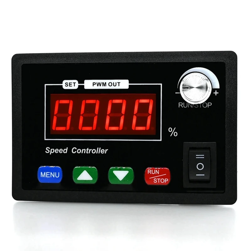 DC10-55V 40A Motor Speed Controller Speed Adjustable PWM Forward To Reverse Rotation Tachometer Black 1 Piece