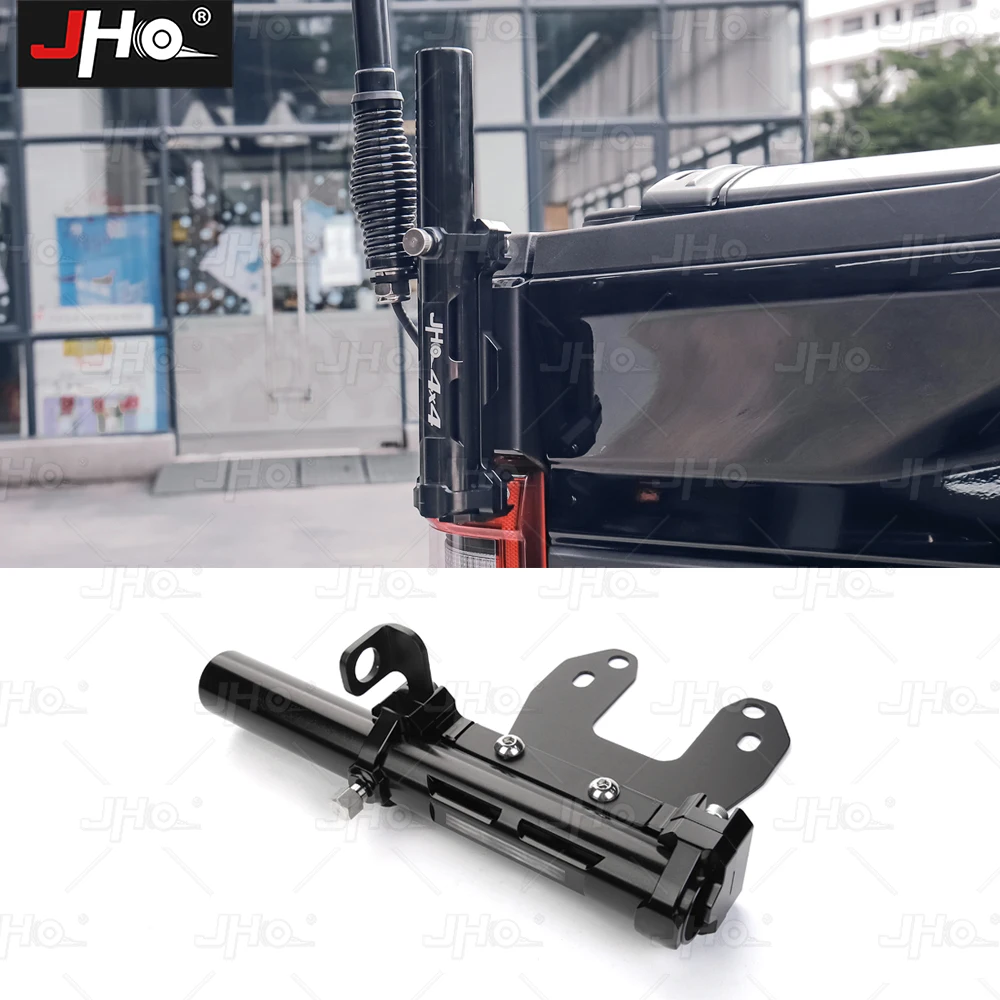 

JHO Car Flag Pole Holder Tailgate Flagpole Antenna Mount Bracket Metal Black for F150 Raptor 2015-2023 Pickup Accessories