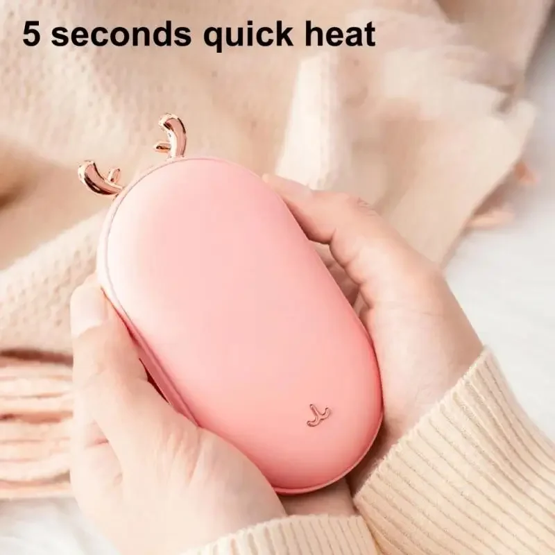 Portable Travel Mini Hand Warmer Power Bank USB Charging Temperature Long-Lasting Hand Warmer Warmth Good Gift For Christmas