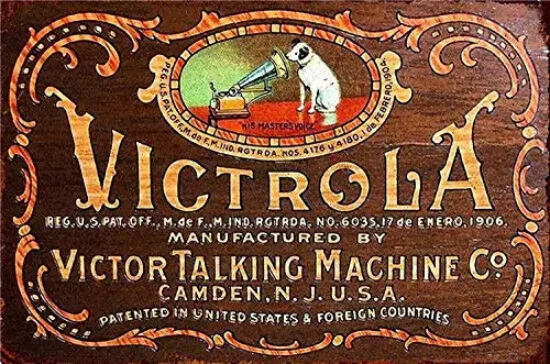 Vincenicy Metal Sign Great Aluminum Tin Sign Talking Machine Sign